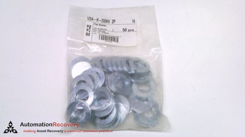 MCMASTER CARR 125A-H-200HV ZP - PACK OF 50 - FLAT WASHER, ZINC PLATED, N #220850
