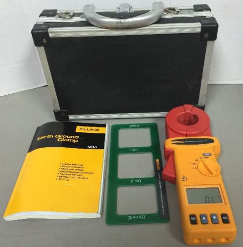 Fluke 1630 Earth Ground Clamp with Case &amp; Resistance Test Loop &amp; Manual
