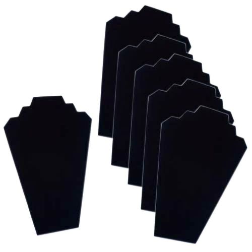 6 Black Velvet Necklace Easel Jewelry Displays 12.5&#034; *NEW FREE SHIPPING*