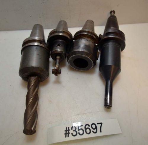 1 Lot of 3 BT40 Tool Holders and 1 Cat40 (Inv.35697)