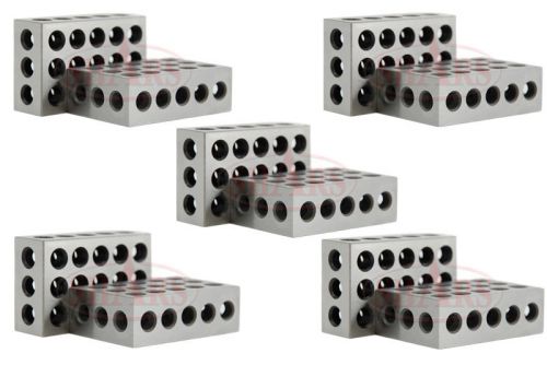 SHARS 5 MATCHED PAIRS ULTRA PRECISION 123 1-2-3 BLOCKS 23 HOLES .0001&#034; MACHINIST