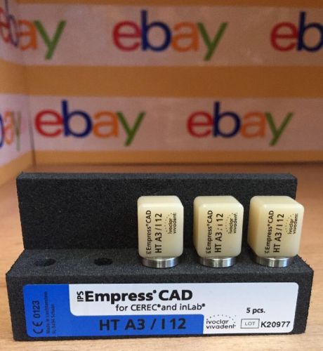 Ips empress for cerec-3 blocks total-2 notch-shade ht a3 i12 for sale