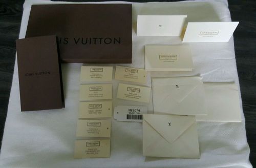 100% Auth Louis Vuitton Invoice Envelopes, Tent Cards, and Tags