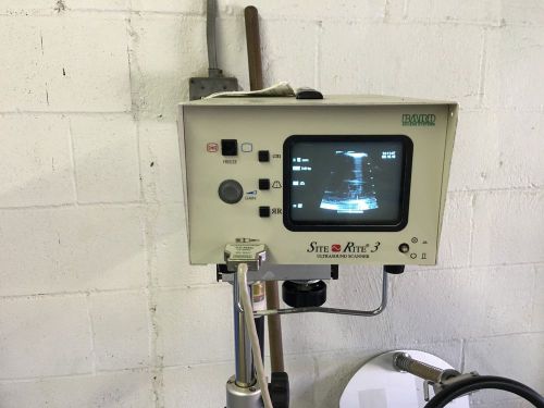 Bard Site Rite 3 Ultrasound Scanner and 9.0MHz 53mm FL Probe and 2 Battery packs