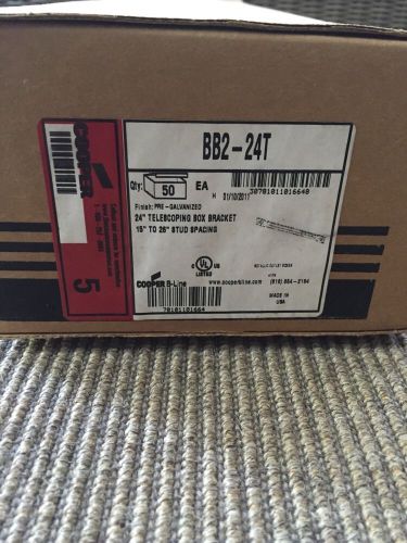 Box of 50 b-line bb2-24t telescoping box mounting brackets for sale