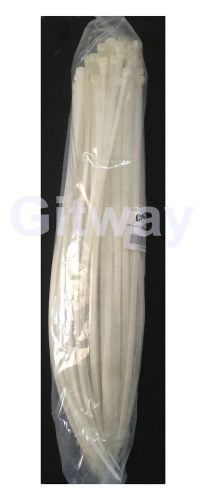 100 Set 24&#034; Long Nylon Plastic White Wire Cable Loop Zip Tie Ty Ties Wraps 120#