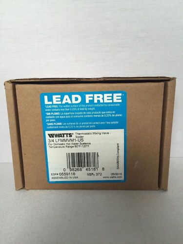 Watts LEAD FREE Thermostatic Mixing Valve 3/4 LFMMVM1-US