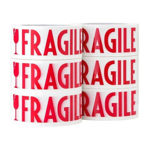 FRAGILE TAPE [Width 2&#039; Length 110 yards] (6 Rolls)  Free SH from Japan