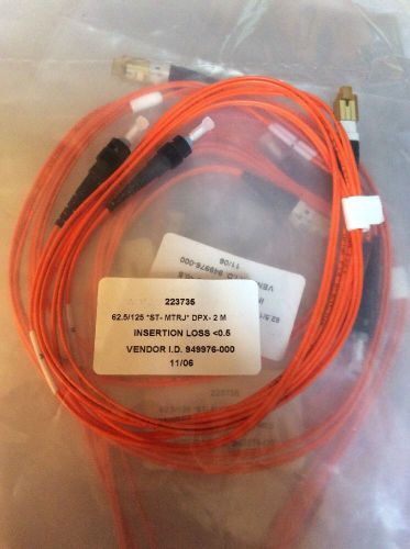 9 Each  ST-MT Fiber Optic Cable M/M ST to MTRJ New 2 Meter