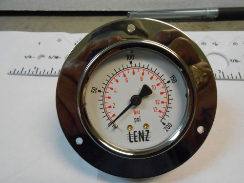 LZ-200-25RC-FF LENZ  0-200PSI    NEW OLD STOCK 3 1/4&#034;