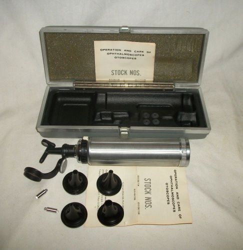 WORKING NATIONAL STATHAM OTOSCOPE WITH CASE &amp; PAPER