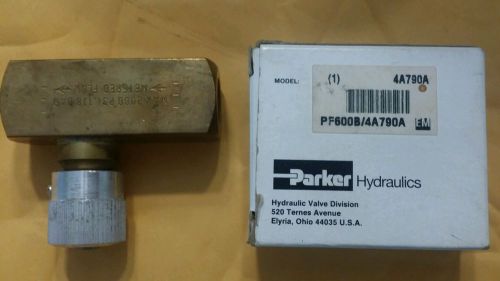 NIB Parker Hydraulics PF600B / 4A790A Metered Flow Control Valve