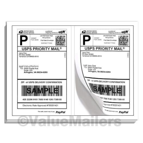 Label 400 Adhesive Paypal Ebay Shipping Labels UPS USPS 2 Per Sheet 8.5 X 5.5