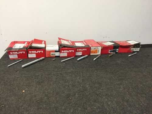 Hilti concrete anchors and fasteners, lot of 15 boxes for sale