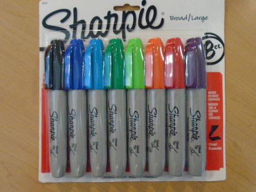 SHARPIE 38250 BROAD / LARGE CHISEL TIP 8 COUNT **NEW**