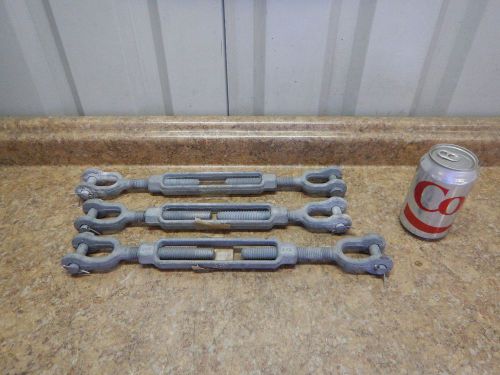3 new chf 5/8&#034; galvanized jaw &amp; jaw turnbuckle 15&#034; closed length new      new for sale
