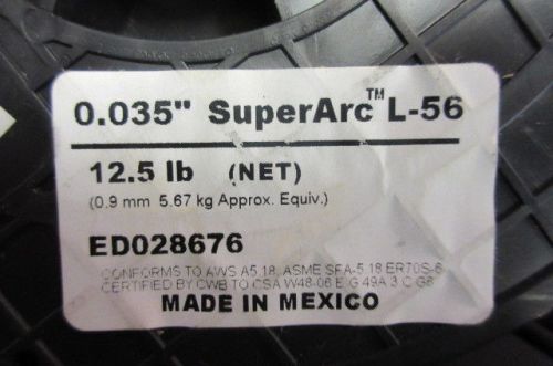 LINCOLN 12.5 lb 0.035&#034; SUPERARC L-56 WELDING WIRE ED028676