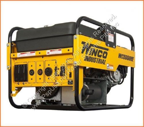 Winco industrial series wc6000he portable generator 6000 watt gas 120v 240v for sale