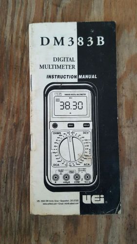 Uei multimeter DM383B instruction manual