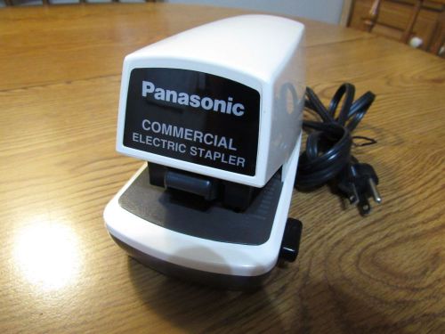 Vintage panasonic commercial desk top electric stapler as-300n white very nice for sale
