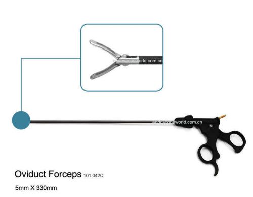 Brand New 5X330mm Oviduct Forceps Laparoscopy