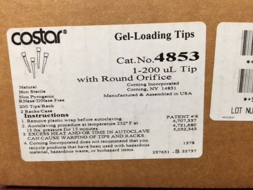 Costar Cat# 4853 1-200ul Gel Loading tip 2x(200tips/rack)