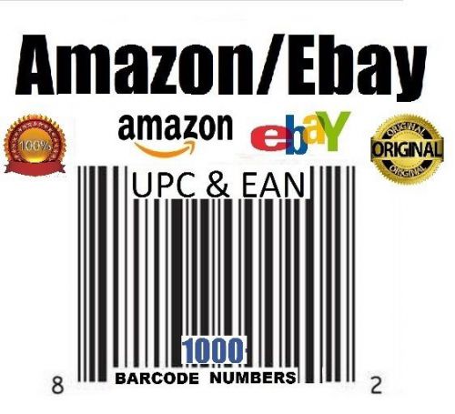 1,000 UPC Numbers Barcodes Bar Code Number 1000 EAN Amazon Lifetime Guarantee