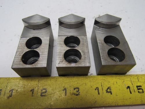 Dillion kw4 custom serrated lathe chuck soft jaws 1.250&#034; id radius set of 3 for sale