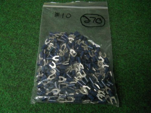 #10 Spade Terminals Blue 16-14 AWG Connectors stake on lot of 270