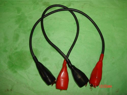 2 Pc EXTRA Heavy Duty Shielded Alligator,Charging, Test Jumper wires w/ clips!!