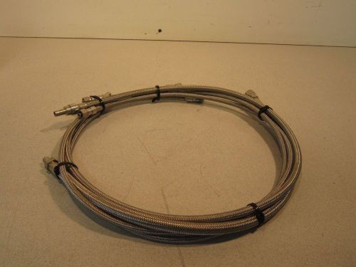 Lot of 4 assorted sized braided teflon hose for sale