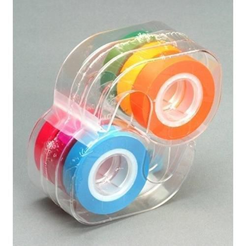 Removable Highlighter Tape; 1 Roll Each of 6 Fluorescent Colors - 6 Roll Pack;