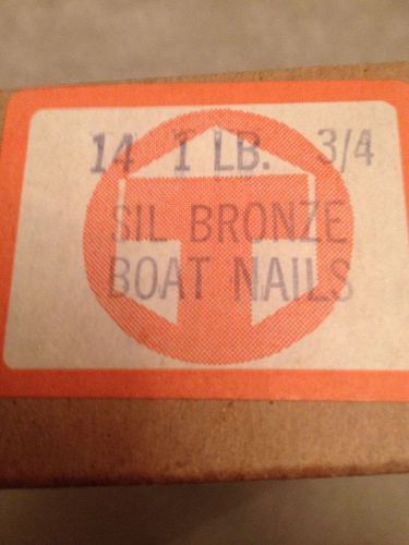 1 Lb. #14 x 3/4&#034; Silicon Bronze Nails~Annular Ring~Boat Building~Restoration