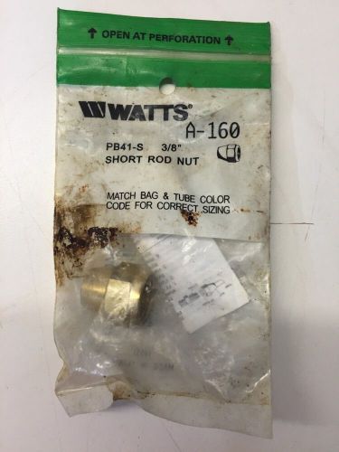 Watts A-160 Brass Short Rod  Nut 3/8&#034; Flare NEW