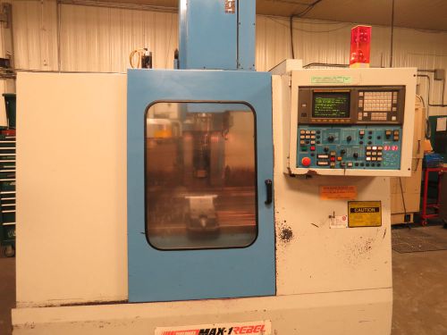 Cnc mill, machining center with kurt vise. video. fanuc control supermax rebel 1 for sale