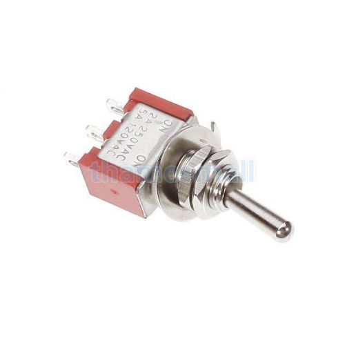 Single pole double throw spdt on/on mini toggle switch ac 250v 2a #04878 for sale