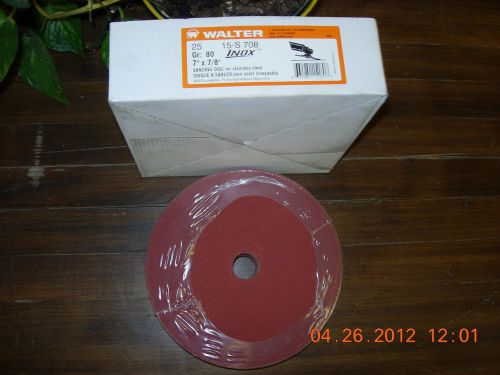 Walter 15S708 7 x 7/8 80 grit sanding disc