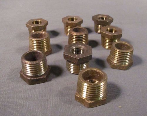 Mueller 455-031 1/2&#034; x 1/4&#034; red brass bushing (lot of 10) for sale