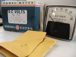 New General Electric Panel Meter AC Volts 0-30 Rectifier Type DW-91