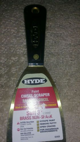 Chisel Scraper, 4&#034;L, 7-3/4&#034;, Brass, Hyde, 02420