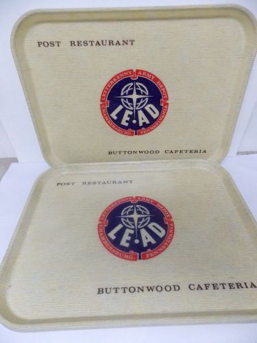 Letterkenny Army Depot Buttonwood Cafeteria Post Restaurant Trays s/4 Camtray