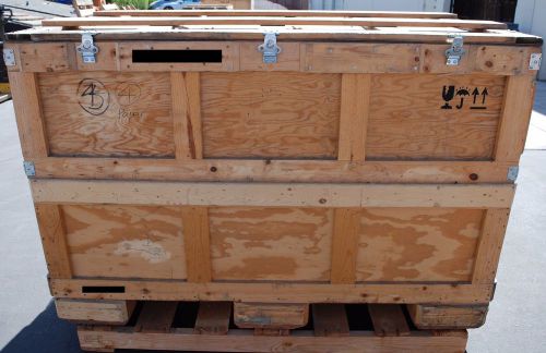 Multiple-Use Heavy Duty Wood Crate for Shipping Heavy Items to Trade Shows. etc.