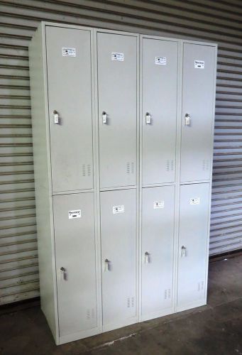 8 Doors Employee Locker School Warehouse Gym Storage Cabinet Work Cloth 52x21x84