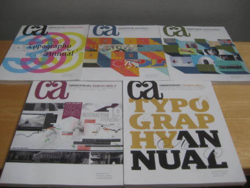 5 COMMUNICATION ARTS GRAPHIC DESIGN MAGAZINE TYPOGRAPHY LOT 2013 2014 ANNUAL