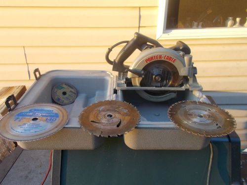 Porter Cable 7 1/4&#034; Circular Saw Corded Skillsaw Model 347 Nice One W/Extras