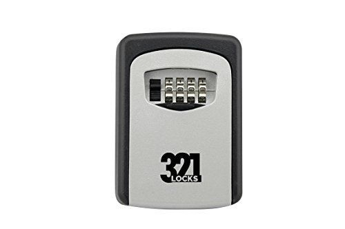321 Locks REALTOR KEY LOCK BOX Safe Vault - Combination 4 Pin Lock - Wall