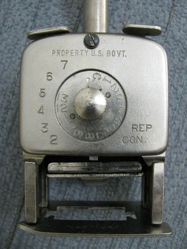 RARE U.S. Government Heller Roberts Numbering Machine With Ink Box GS-005-0009