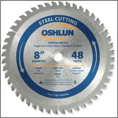 OSHLUN  SBF-080048  8&#034; x 48T Steel Cutting Saw Blade