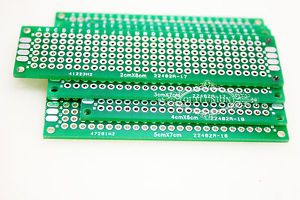 Double-side Protoboard Circuit Universal Prototype DIY PCB Board 2CMx8CM 2PCS