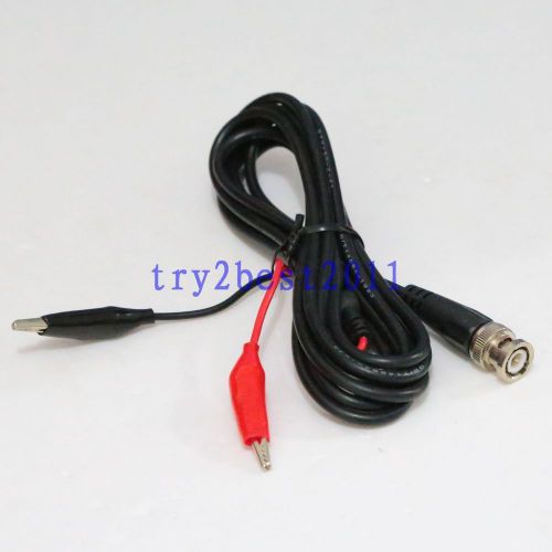 BNC male Q9 to Double Alligator Clip Test Probe Cable Leads 250CM